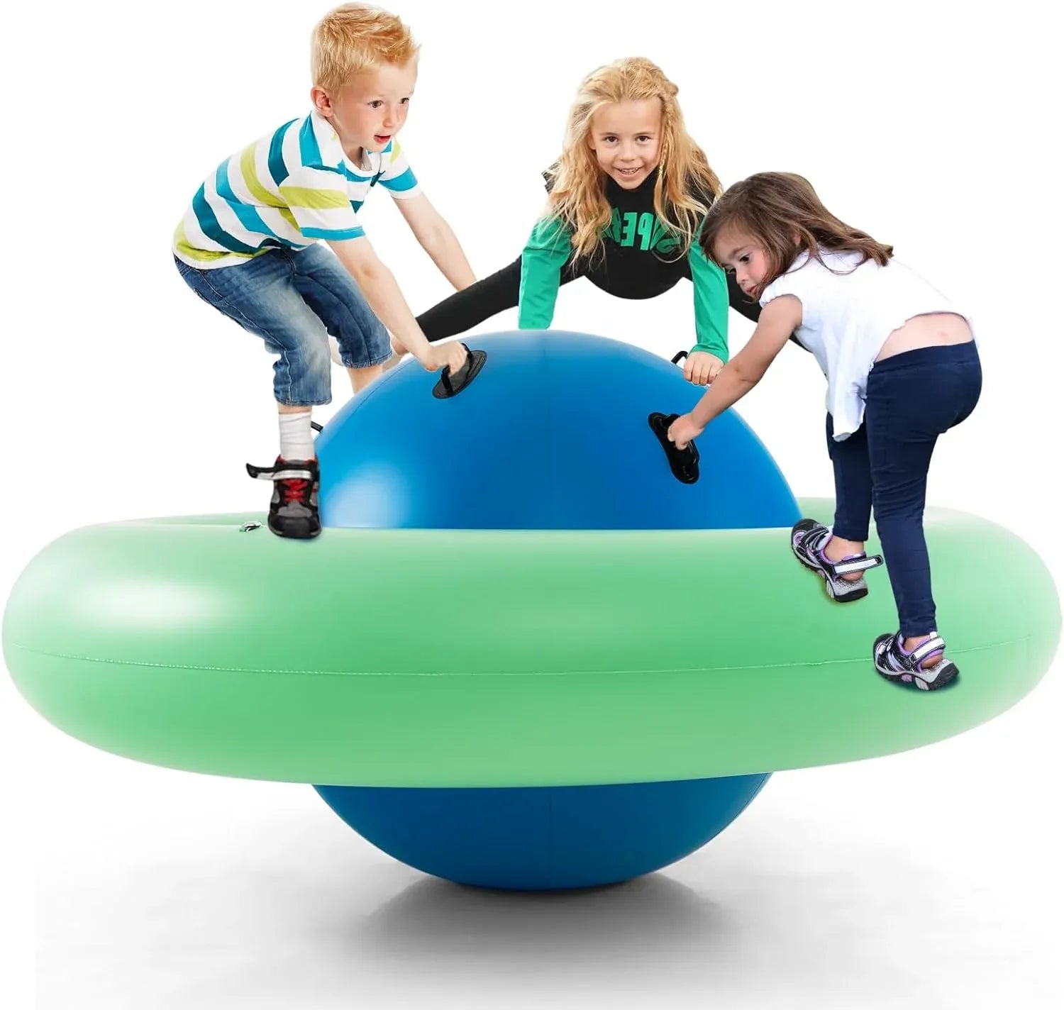 Costzon Giant Inflatable Dome Rocker Bouncer, 🔴Blow Up Rocking Ball Playground