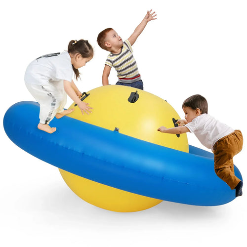 Costzon Giant Inflatable Dome Rocker Bouncer, 🔴Blow Up Rocking Ball Playground